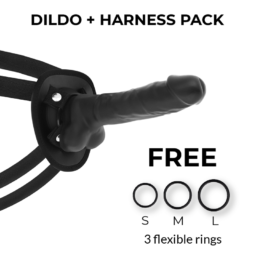 Alternative view of COCK MILLER - IMBRACATURA + COCKSIL ARTICOLABILE DENSIT SILICONE NERO 18 CM