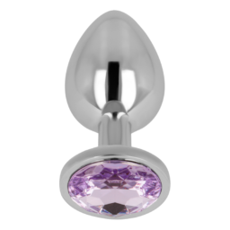 Alternative view of OHMAMA - PLUG ANALE CON CRISTALLO VIOLA 8 CM