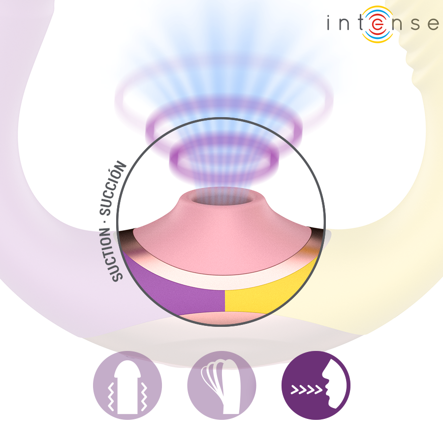 INTENSE - WILLOW STIMOLATORE A VIBRAZIONE E ASPIRAZIONE 3 IN 1 - immagine 5