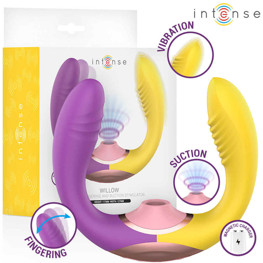 INTENSE - WILLOW STIMOLATORE A VIBRAZIONE E ASPIRAZIONE 3 IN 1