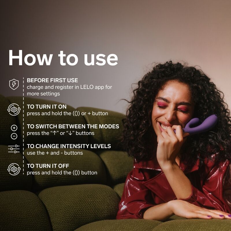 LELO - INA VIBRATORE A SPINTA RABBIT VIOLA - immagine 7