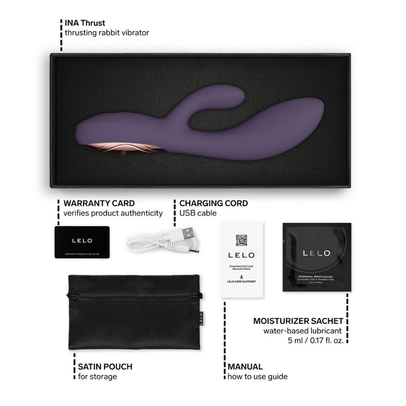 LELO - INA VIBRATORE A SPINTA RABBIT VIOLA - immagine 10